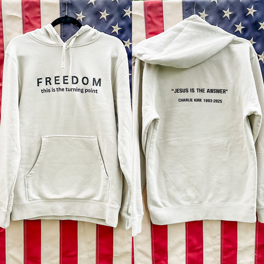 Charlie Kirk Freedom Hoodie